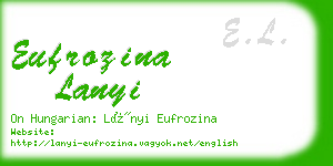 eufrozina lanyi business card
